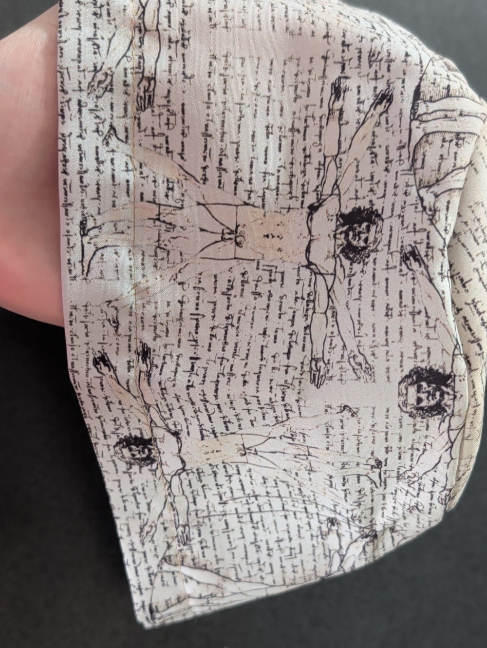 Da Vinci Vitruvian Man Scrub Cap For Long Hair